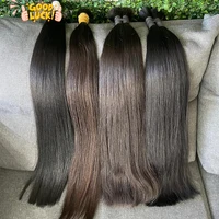 Cabello humano a granel sin trama, cabello virgen Remy, cabello vietnamita, cabello liso a granel, cabello Natural Real sin trama para trenzar, venta al por mayor