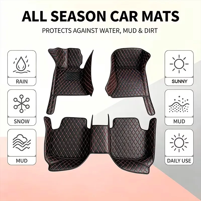 Für BMW F20 2012~2013 (LHD) | PU-Leder-Material | Verbesserte Fahrzeug-Innenausstattung Hochwertige Auto-Fußmatten – Detail 4