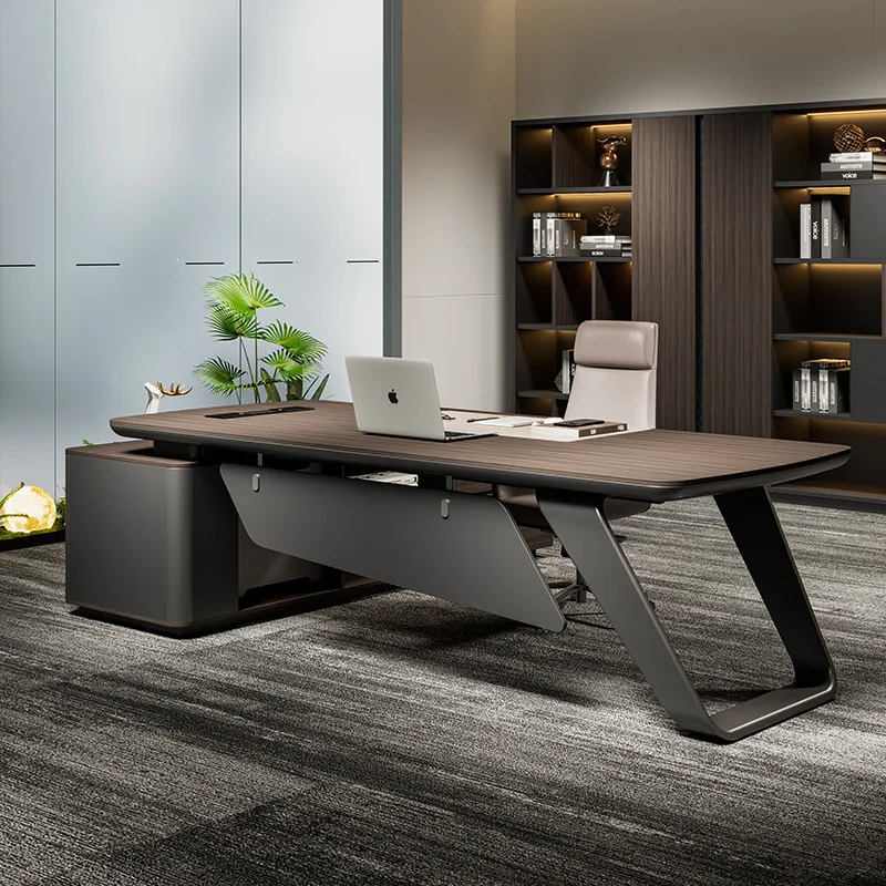 

Угловой компьютерный стол для геймеров, складной офисный стол, письменный стол руководителя с ящиками, регулируемый по высоте для работы стоя