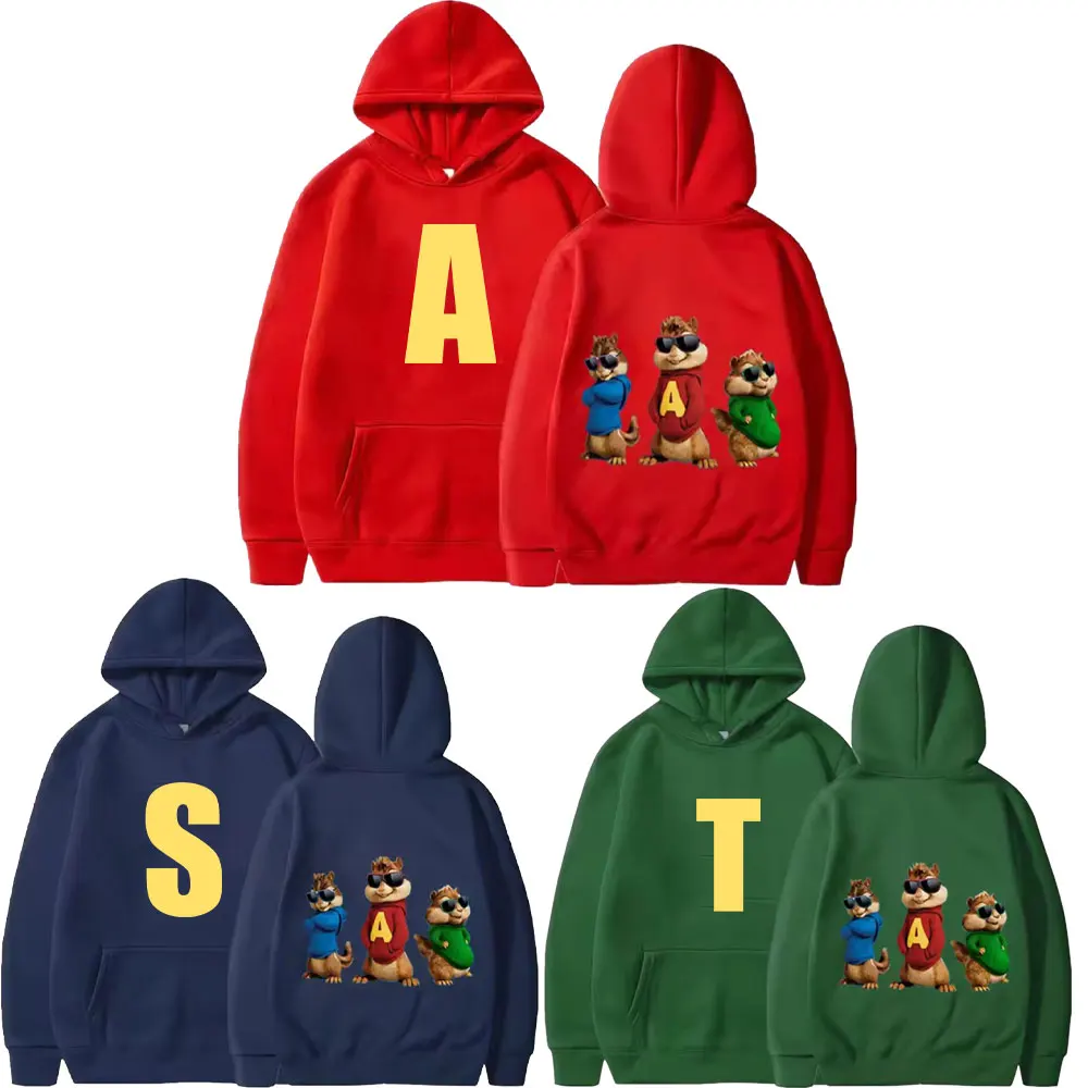 ألفين و السنجاب موضة ملابس رياضية كاجوال للرجال A S T هوديي ألفين السنجاب هالوين المرأة البلوز القمم الشارع الشهير