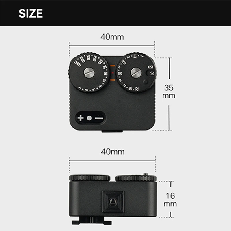 Imagem -06 - Cold Shoe Light Meter para Dslr Film Câmera 12 Velocidade do Obturador Fotografia Acessórios de Substituição Light Meter ii