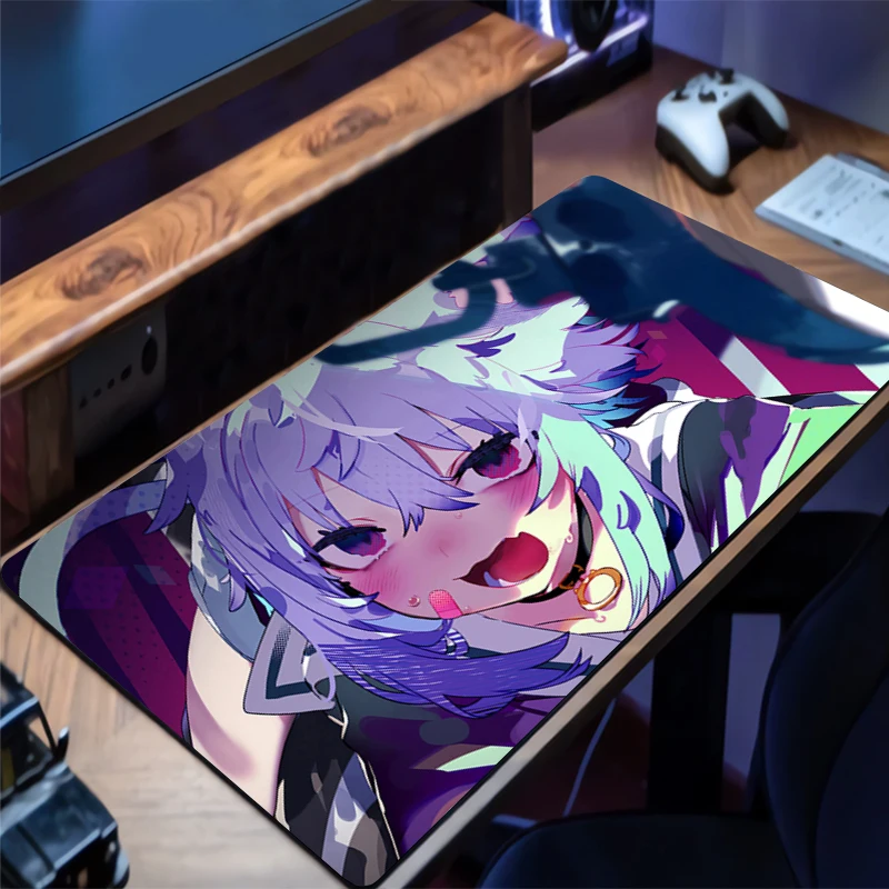 

Mouse Pad Large Hololive Nekomata Okayu Anti-Slip Rubber Gaming MousePad Durable Desk Pad for Office and Gaming PC game Mousepad