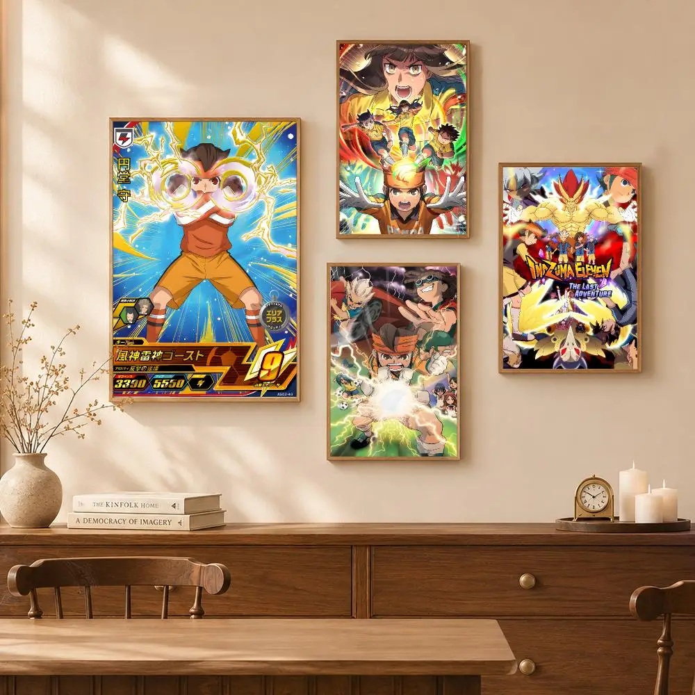 Sports Anime I-Inazuma Eleven Poster Self-Adhesive Wall Art Poster HD Waterproof PP Bedroom Cafe Gym Home Decor Gift