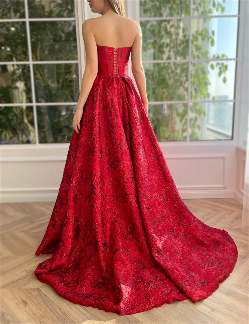 Shiyicey Red 2024 Printing Ball-Gown Backless Sleeveless Floor-length Dress Graduation Party Evening Elegant Luxury Celebrity