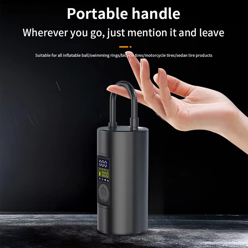 Portable Tire Inflator Electric Inflator Dual-screen Digital Display Motorcycle Electric Air Pump Car Bicycle Ball Inflator Tool