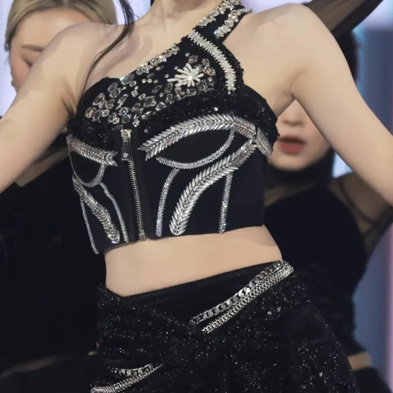 2025 Mädchen-Gruppenkostüm, Jazz-Bühnenkostüme, Kpop Idol-Outfit, Hip Hop Street Dance, Erwachsene Frauen, Jazz Dance, sexy koreanisches Mädchen-Outfit