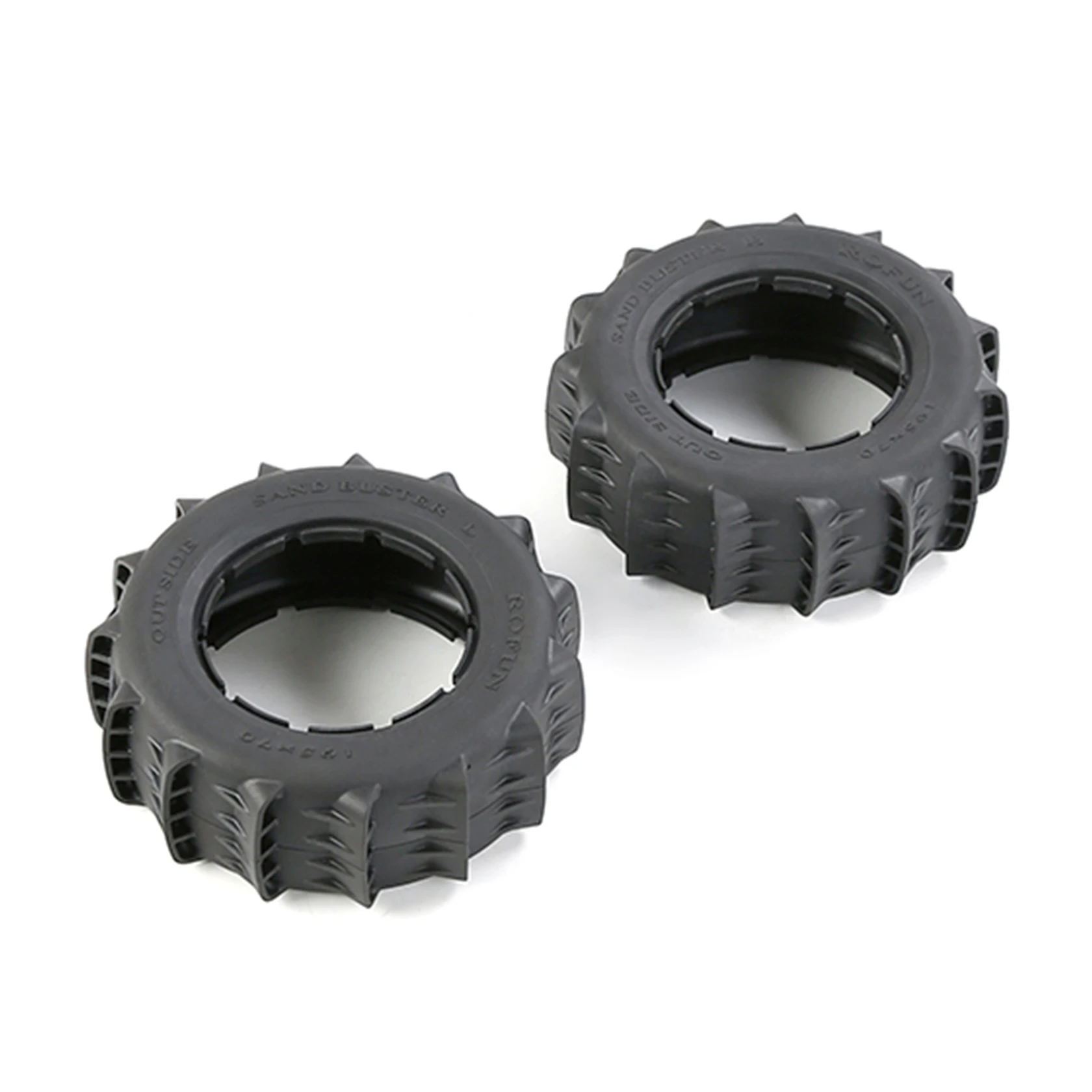 2pc Desert Tire Skin 195x70 for 1/5 Rovan Rofun Lt Losi 5ive-t KM X2 FID DTT QL Truck Parts