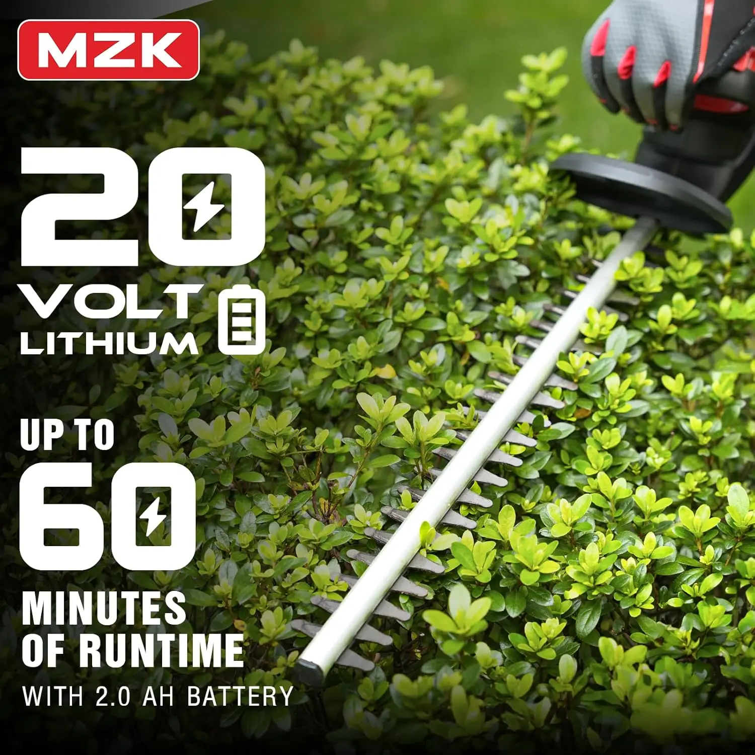 22.4'' Cordless Hedge Trimmer 20V Bush Trimmer Handheld Hedge Cutter Grass Shrub Trimmer Battery & Charger Included