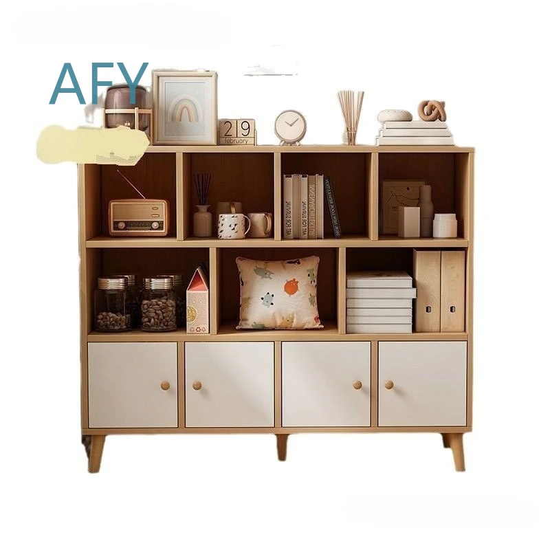 Living Room Storage Cabinet for Student Combination Locker Simple Modern Storage Shelf Bookcase with Legs Floor Bookshelf for