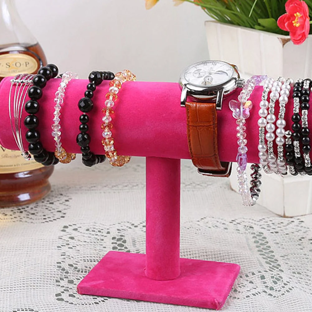 

Versatile Jewelry Display Stand Stylish Velvet Bangle Holder Detachable Bracelet Organizer for Home and Shop