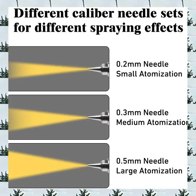 

ABLG 21 Pieces Airbrush Nozzle Cap Kit 0.2Mm/0.3Mm/0.5Mm Airbrush Needle Replacement Parts For Airbrush Sprayer Accessories