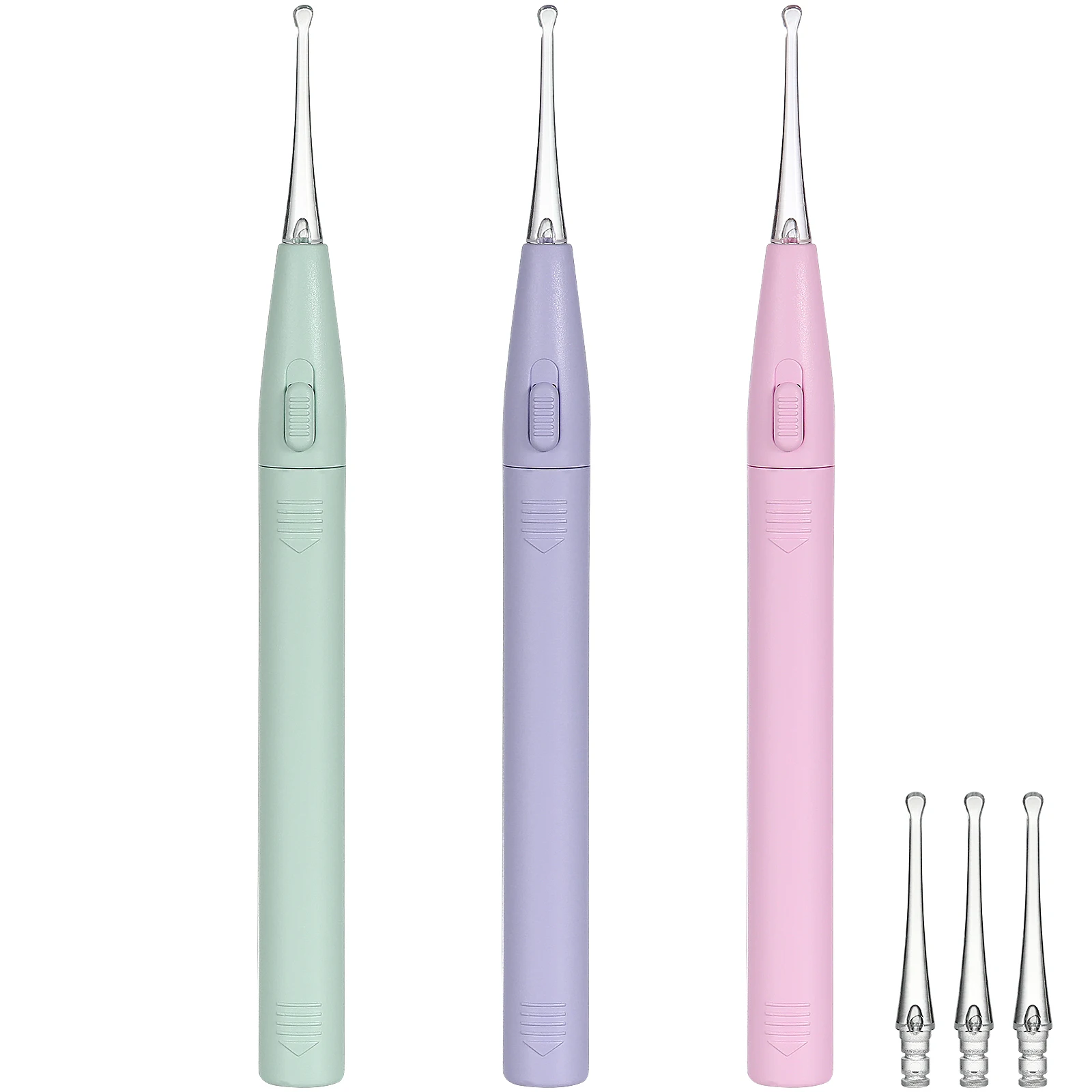 3pcs Ear Curette Ear Wax Cleaning Earwax Removal LED Flashlight Earpick Led Ear Wax Remover Ear Cleansing Tool Set