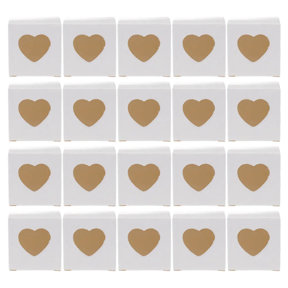 20 stuks hartvormige taartdozen mini individuele papieren cupcake dozen bruiloft dessert snoep verpakking kleine snoep container
