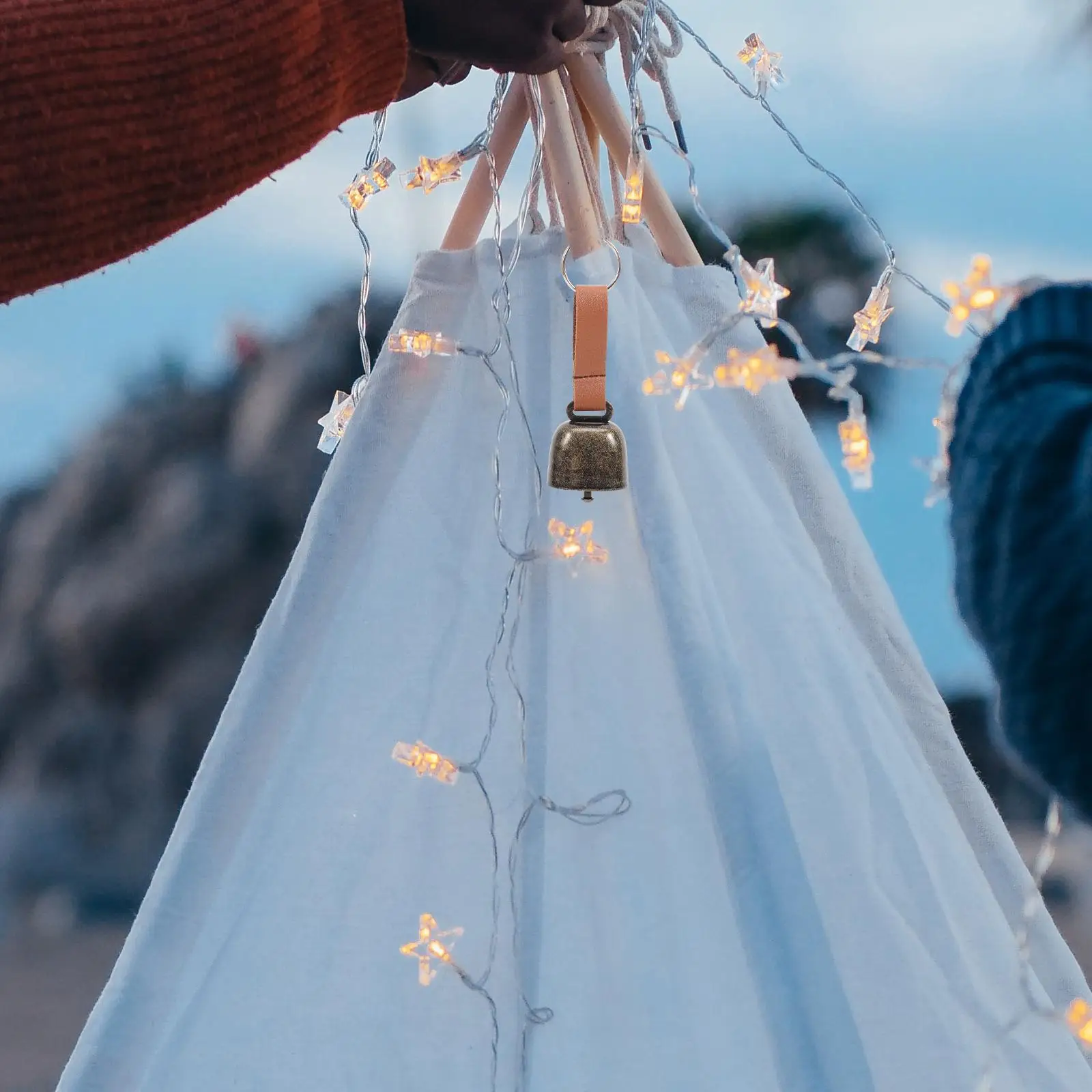 2Pcs 빈티지 베어 벨 내구성 금속 하이킹 알람 캠핑 안티 분실 야외 휘파람 용품 등산 가축 개 동물