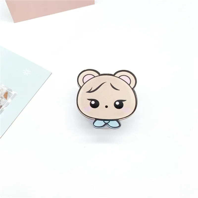 جديد Kpop الكورية الوردي بلدي الحلو منزل جميل الكرتون الاكريليك الهاتف حلقة حامل عرض المشجعين الهدايا جمع
