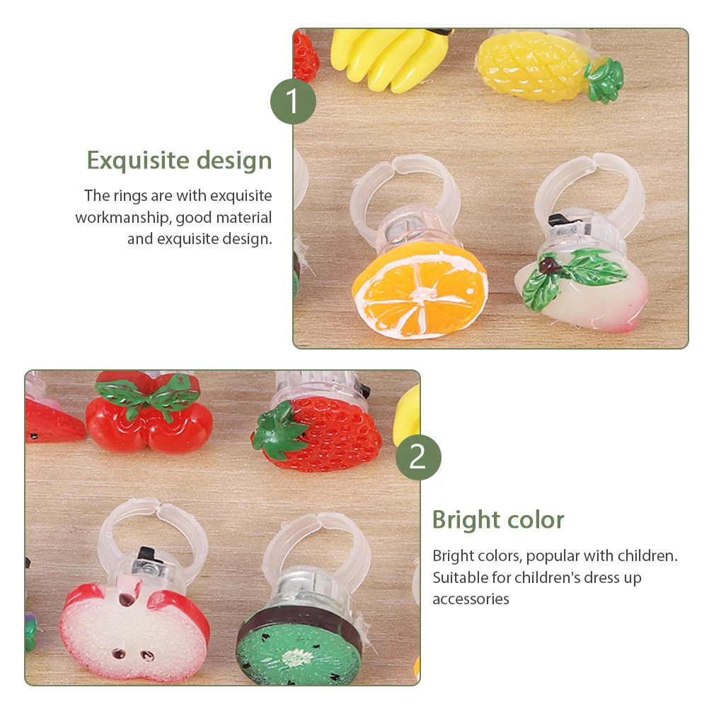 

28 Pcs Glowing Ring Rings for Girls Colorful Halloween Led Finger Plastic Child