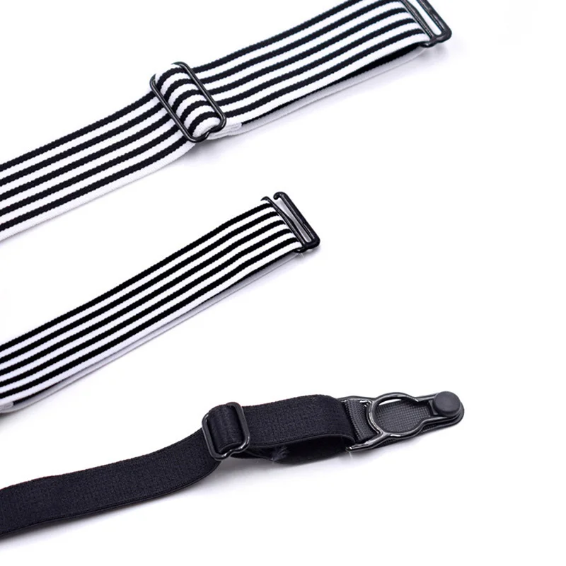 1 Pair Elastic Mens Shirt Stays Striped Suspenders Straps Anti-skid Belt Garters Nylon Adjustable Shirt Holders For Male 2023