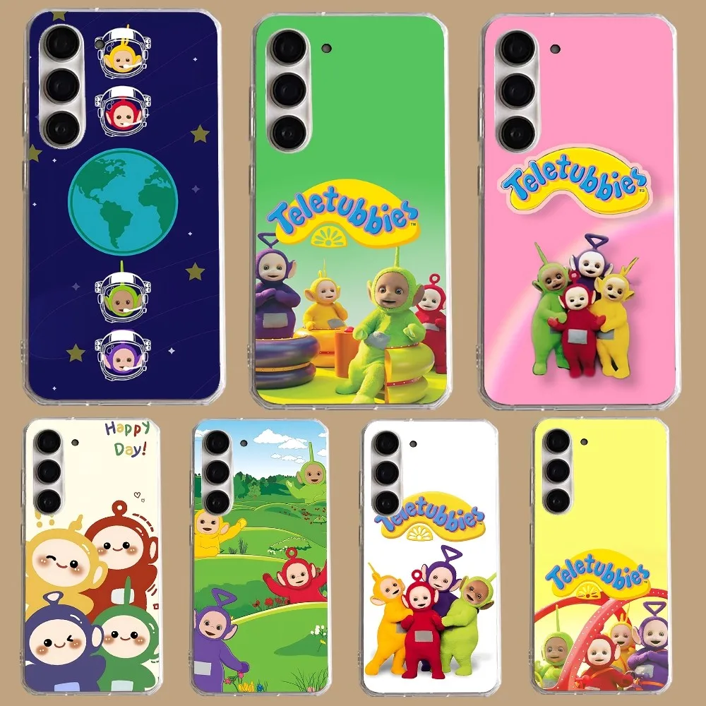 Cute T-teletubbies Phone Case For Samsung Galaxy A52 A12 A51 S21 Edge S22ULTRA S23 S20LITE Plus ultra Transparent Cover