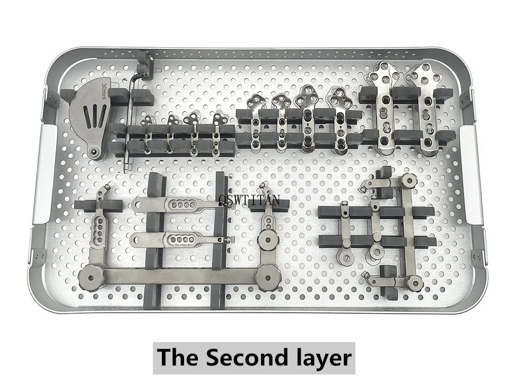QSWTITAN Tplo Plate Jig Kit Set TPLO Jig Kit Insturments Tibial Plateau Leveling Osteotomy Set  Orthopedic Instruments
