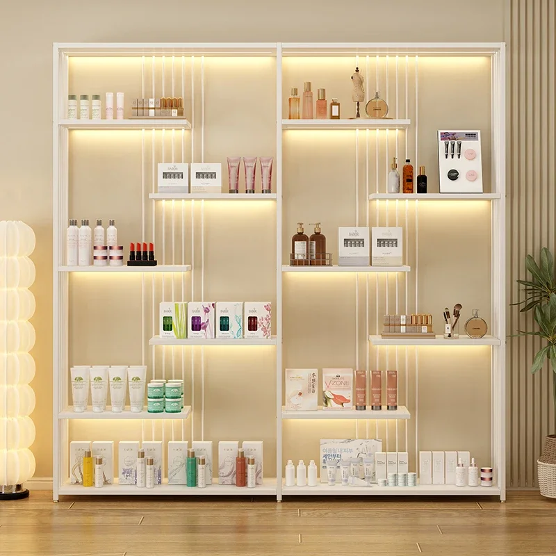 Cosmetics Display Cabinet Product Beauty Salon Shelf Live Room Sample Trophy