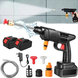 Portable Electric High Pressure Washer Rechargeable Car Wash Gun Cordless Electric Water Gun Foam Machine for Makita 24V Battery