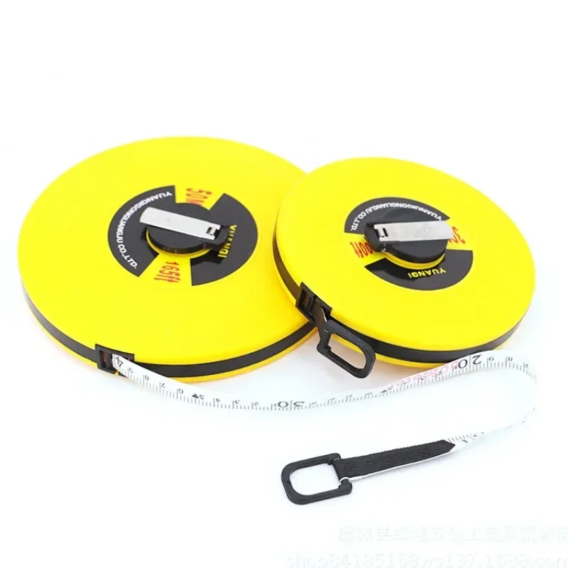 ガラス繊維革巻尺、メートル法測定木工ツール、サッカーフィールド用ポータブル測定ツール、20 m 30 m 50m