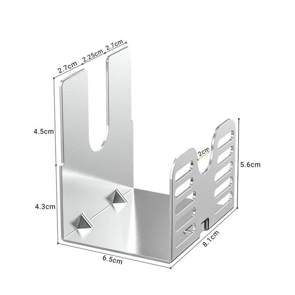 For Electric Grill Motor Bracket Stainless Steel Construction for Outdoor BBQ Use 6.5 8.1 5.6cm Supporting Sheet