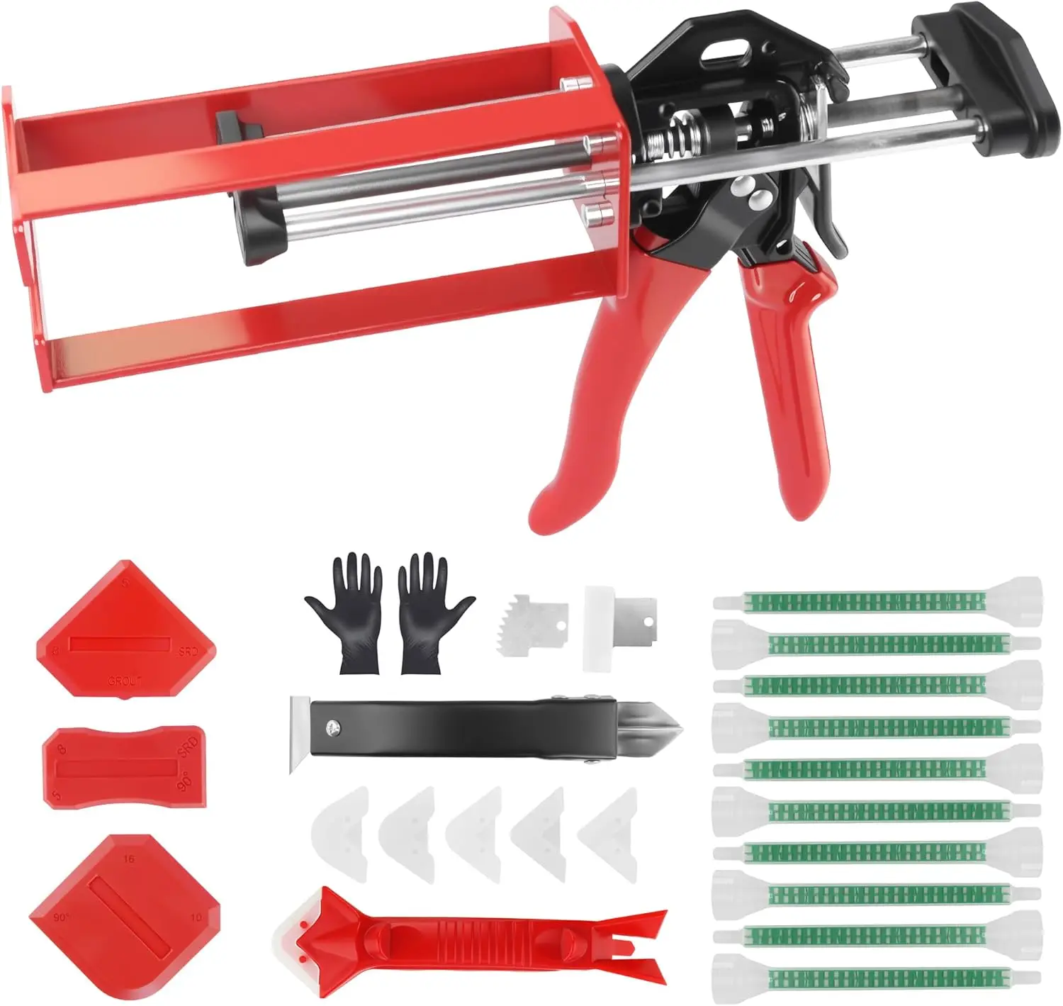 

200ml Professional Epoxy Caulking Gun - Dual Cartridge 1:1 & 2:1 Mix for Structural Repair, Panel Bonding, Sealant Application