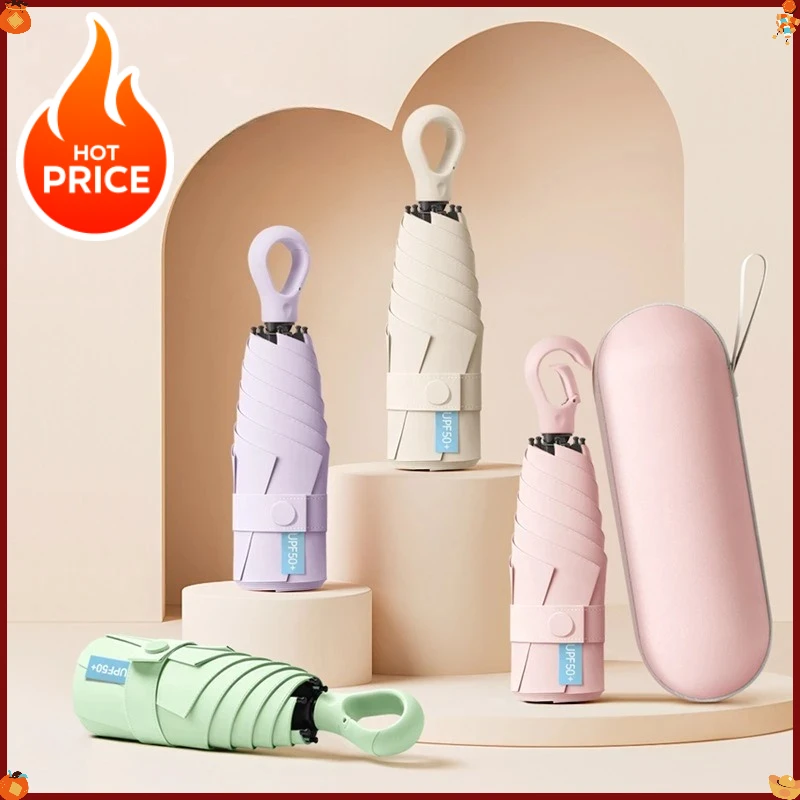 2026  Portable Folding Umbrella Manual Sunscreen Umbrella UV Protective Sunscreen Umbrella Suitable for Outdoor Travel Daily Use