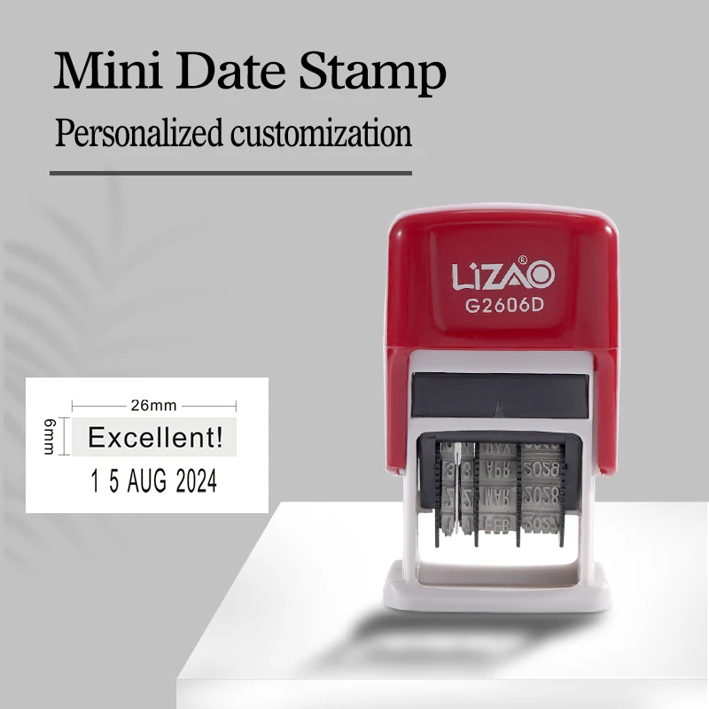 Custom Date Stamp for Teacher Signature, Seal Your Text, Your Name Self-Inking Date Stamp with Signature Custom Date, DIY Text