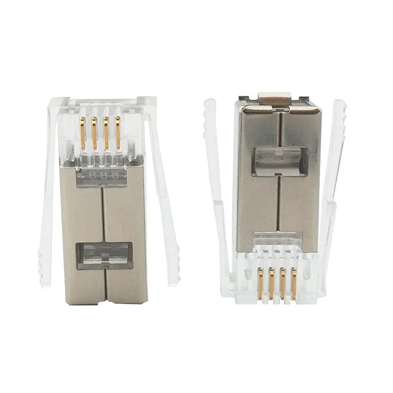 5PCS RJ9 with double ear clips and 4P4C crystal connector - special crystal head