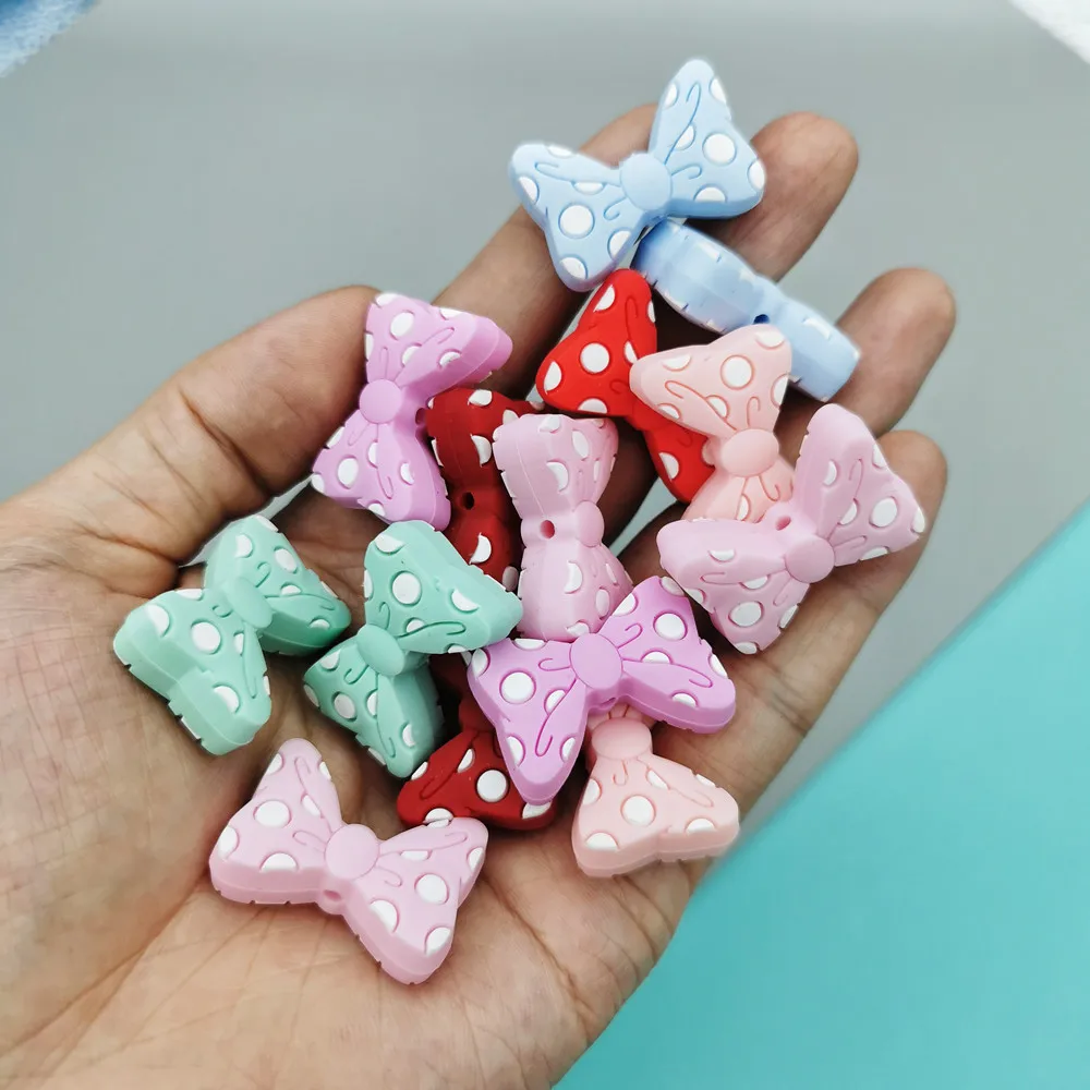 27Mm 5 Pc/lot Silikon Kartu Penerbitan Bayi Tumbuh Gigi Manik Dot Rantai Kalung Mainan Aksesori Lucu Hadiah Grosir BPA Gratis