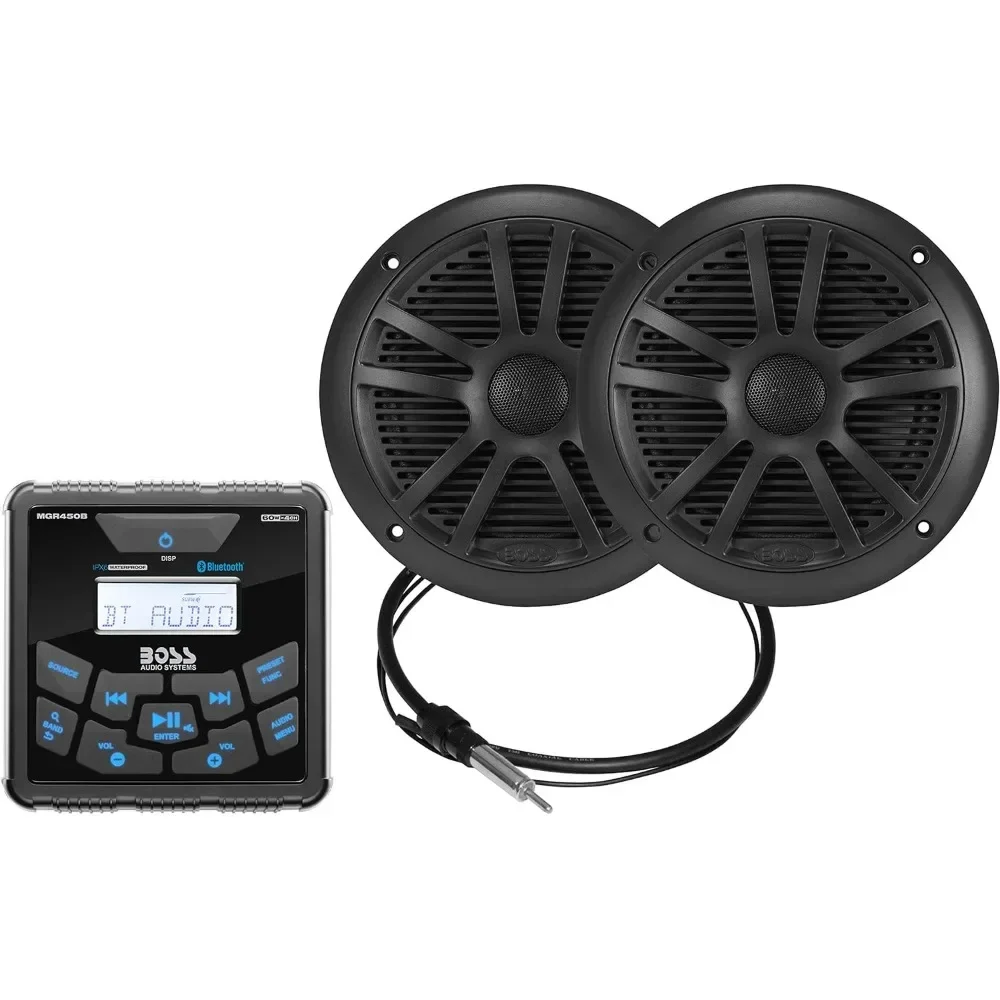 

Afor Weatherproof Marine Gauge Receiver and Speaker Package - IPX6 Receiver, 6.5 Inch Speakers