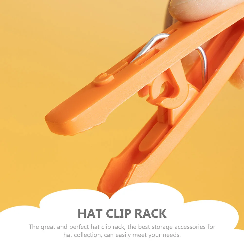 

2pcs Windproof Hat Drying Rack Storage Clips Hangers Closet Holders Cap Organizers Multi-Functional Clip Hanger Portable Hat