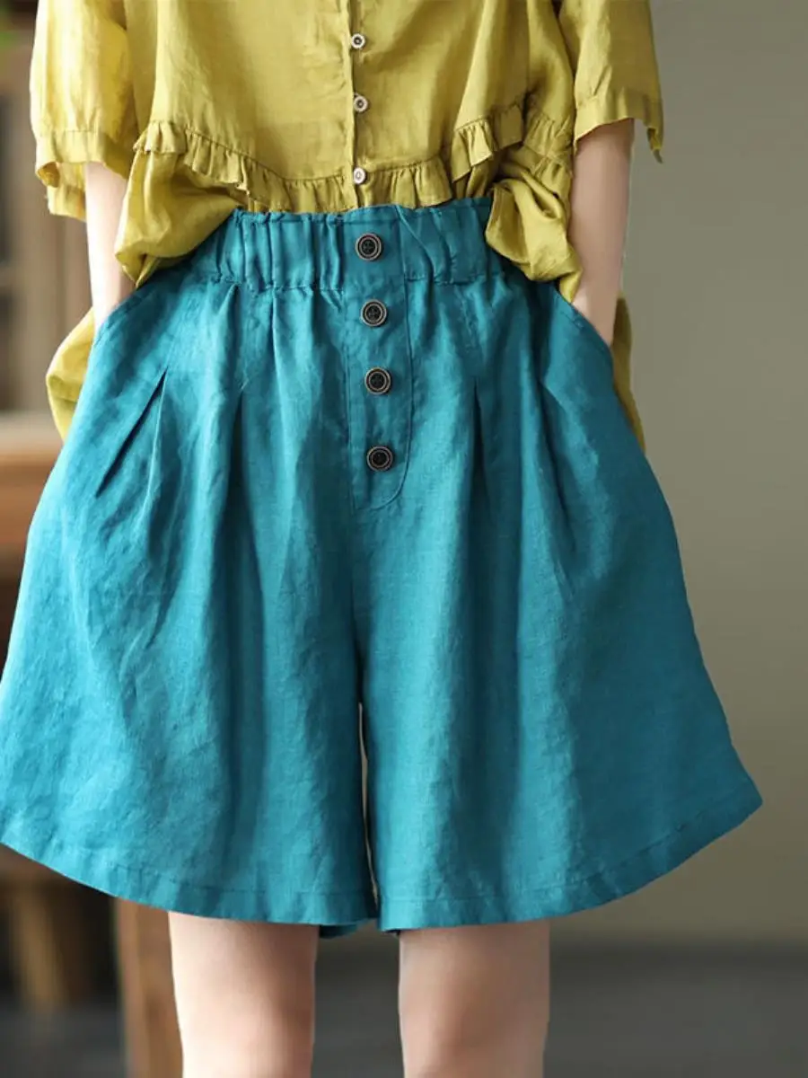 calcas-de-verao-femininas-soltas-em-algodao-e-linho-cor-solida-casual-com-cinco-bolsos-versateis-tamanho-plus-shorts