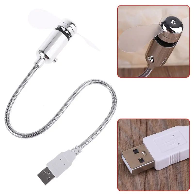 Mini Mobile USB Powered Cooling Fan Flexible Goose Neck Air Blower For Desktop PC Computer Laptop Notebook Tablet