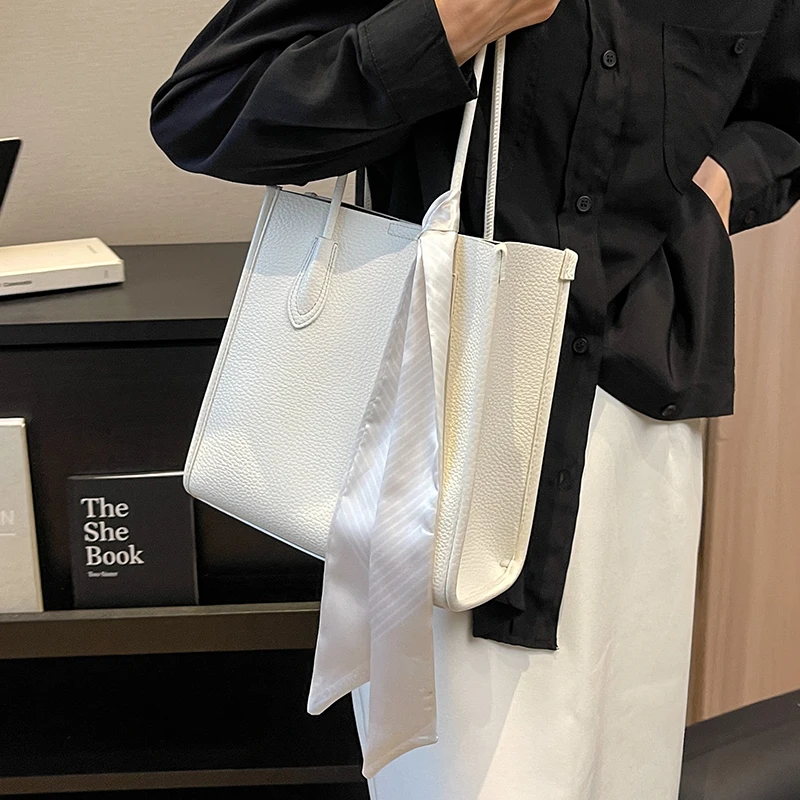 New Trend Women Shoulder Bags Summer Simple Fashion PU Leather Handbags 2023 Female Commute Tote Pack