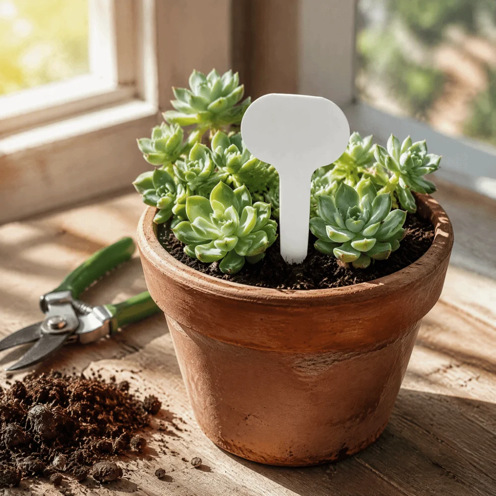 100pcs Durable Plastic Plant Tags White 5x7cm Plant Markers Waterproof T-Shape T-Shape Tags Outdoor Use
