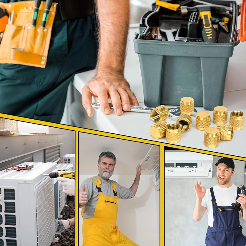 غطاء مضيئة 1/4، نحاس دائري مع ختم حلقة دائرية من النيوبرين، غطاء صمام HVAC، غطاء قفل المبردات، غطاء قفل HVAC