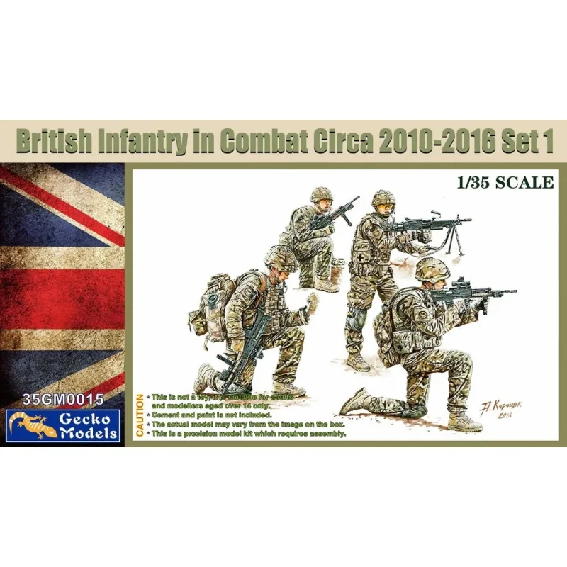 

Gecko model plastic assembly model kit 35GM0015 British Infantry Combat Status 2010-2016 4-person 1/35