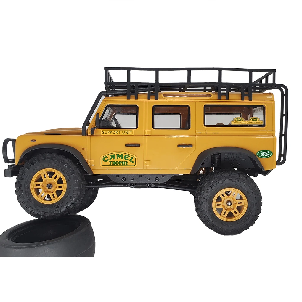 Fms Fcx 24M D110 Simulatie Afdrukken Interieur Spatbord Voering Wheel Wenkbrauw Voor 1/24 Rc Camel Cup Land Rover Verdediger D110 Truck Onderdeel