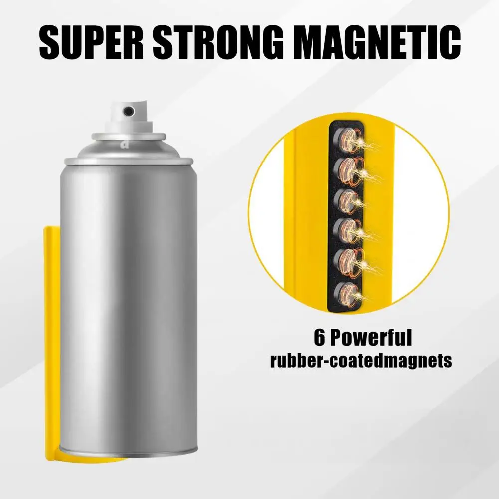 

Магнитный держатель для аэрозольных баллонов (1, 2, 3, 4 шт.), сверхпрочный, для гаража, мастерской, органайзер для хранения баллонов с краской, с магнитом