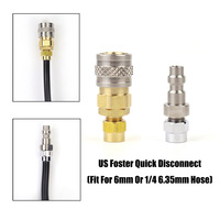 HPA (US Foster) 23-2 Male 2302 Female Quick Disconnect QD Push-In Plug Fitting to 6MM - 6.35MM OD Hose