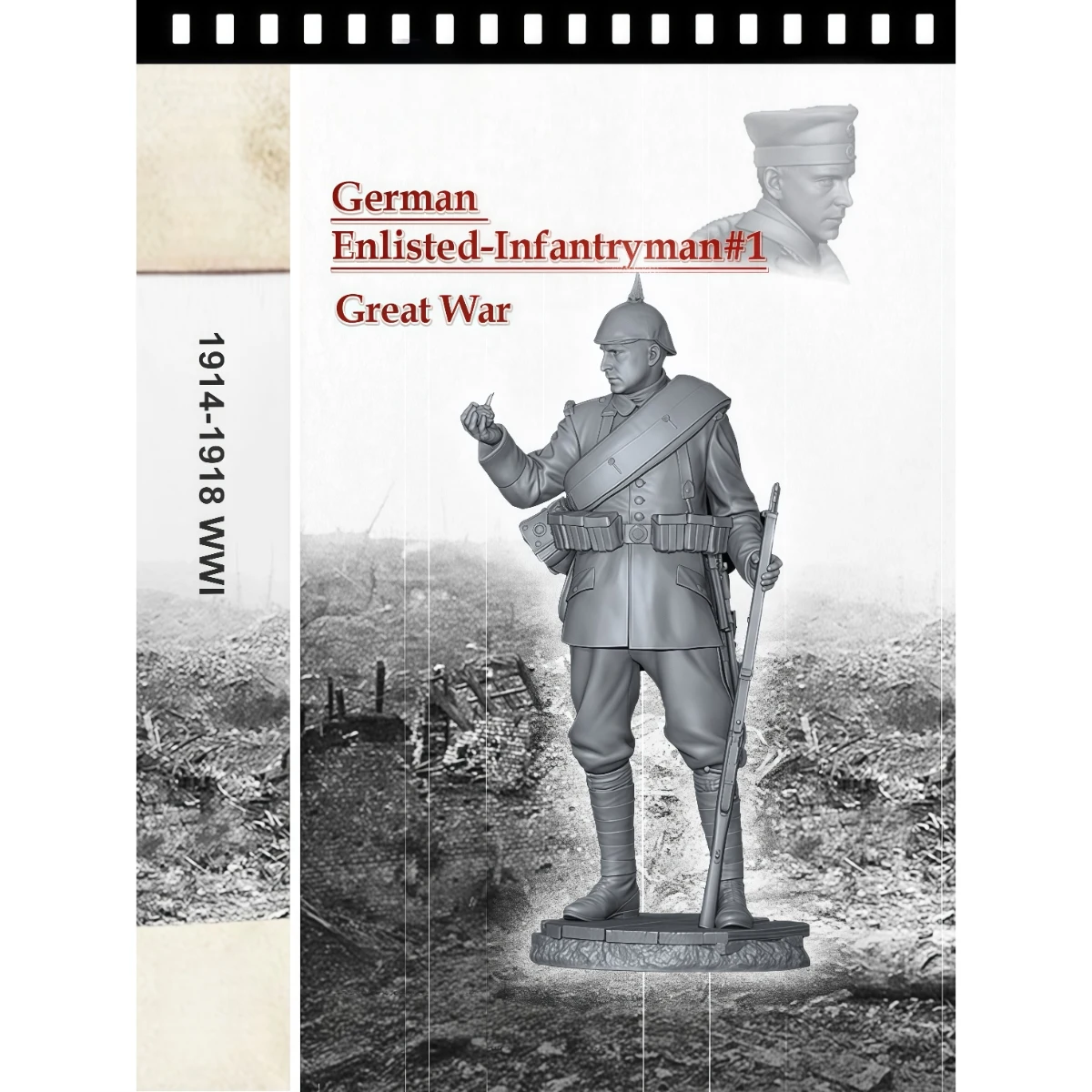 

54mm resin unpainted model kit, military theme, German infantry unassembled and unpainted GK, 1702R