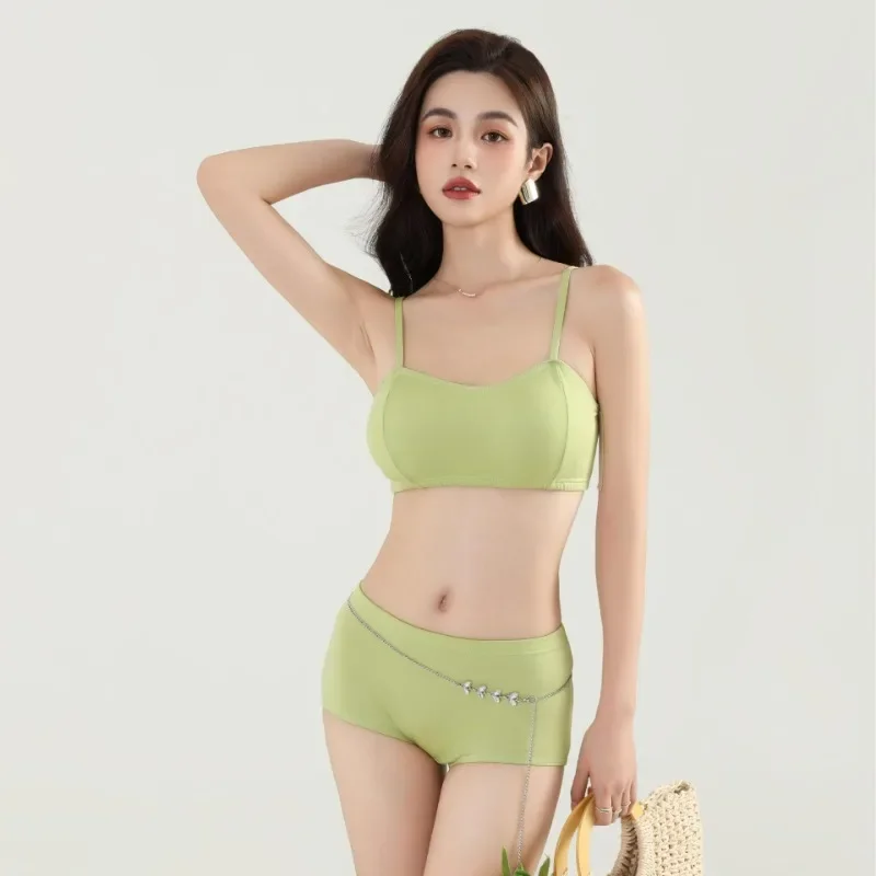 Ethereal-bañador de tres piezas para mujer, traje de baño Sexy de manga larga con Control de barriga, conjunto de traje de baño para vacaciones en resort de primavera