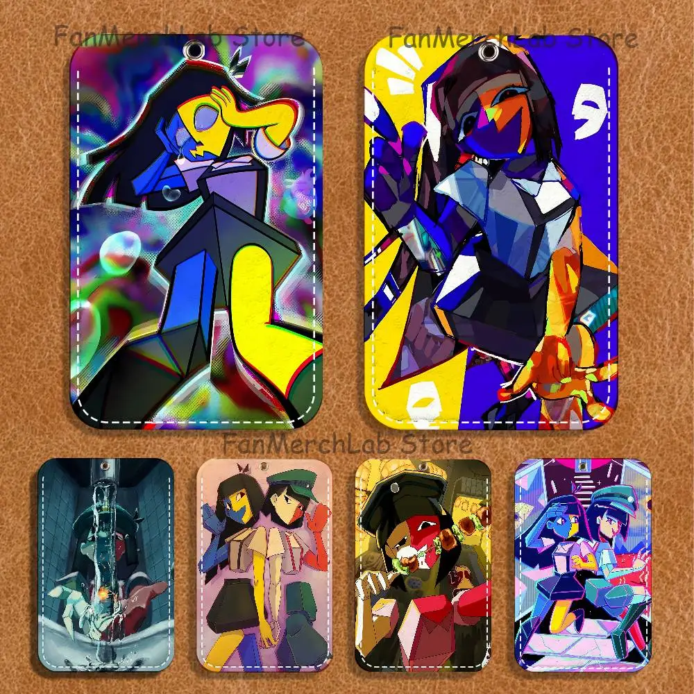 

Ena Graphic Joel G Ena Pattern 1Pc PU Leather Card Holder Keychain Key Ring Door Lock Access Tags ID Card Case Keychain Card