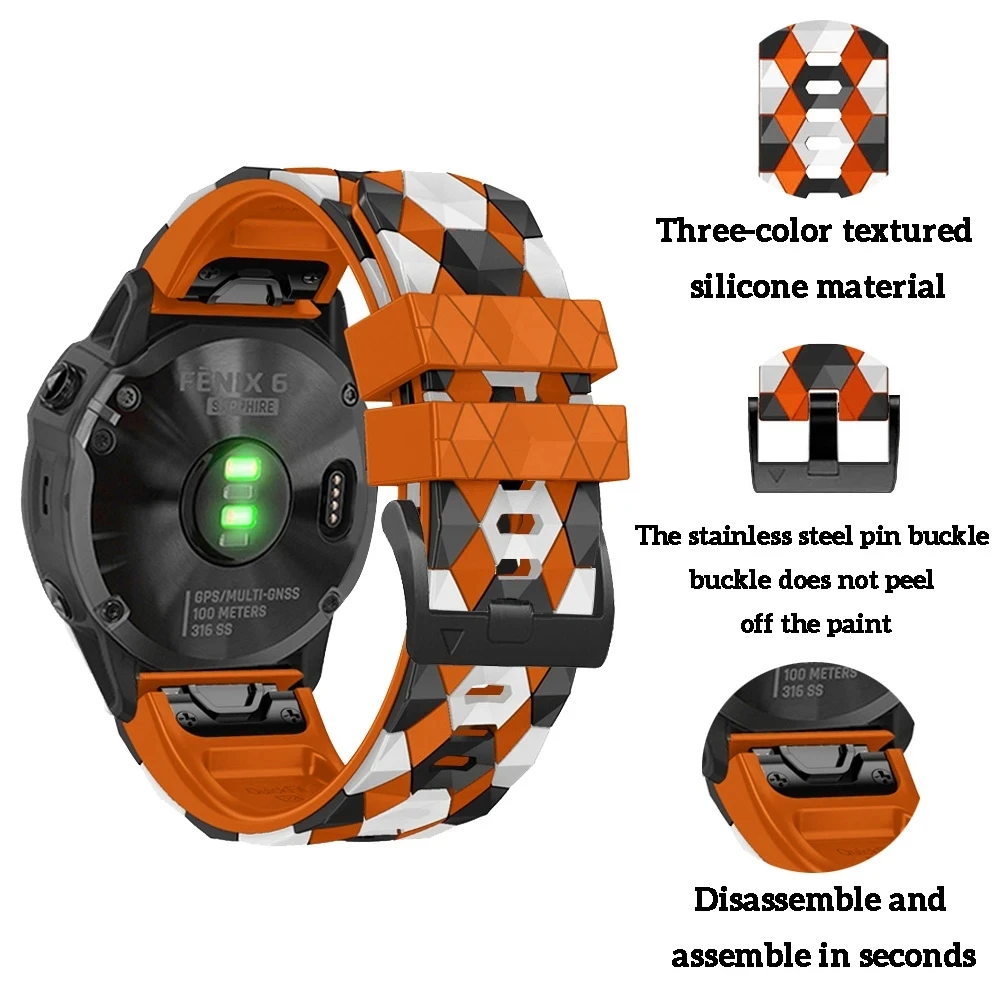 22mm 26mm Quickfit Strap Strap For Garmin Epix Pro 2 51mm 47mm Fenix 7X 7 Pro 6X 6 Pro 5X 5 Plus Wristband Silicone Bracelet