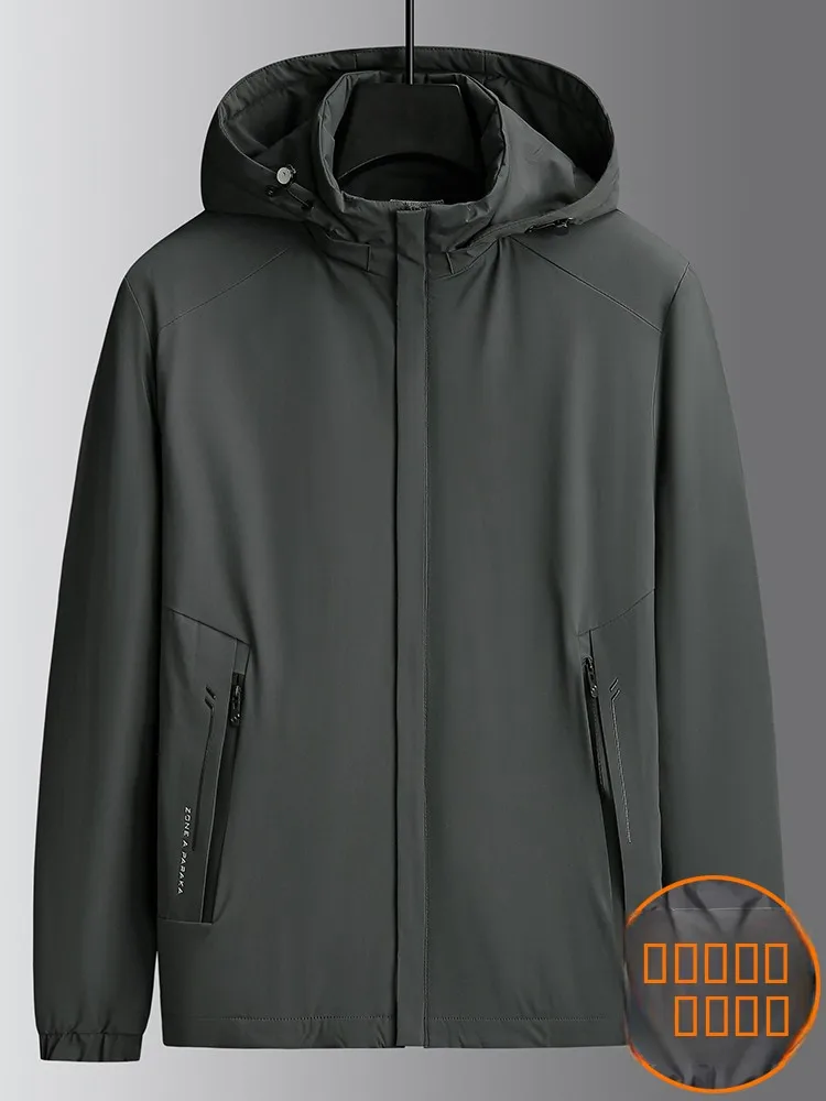 

Men's Cotton Jaet Windproof Outdoor Large Size Faion Ci Casual Sle Filling Material Nylon Regular Length Zipper Closure