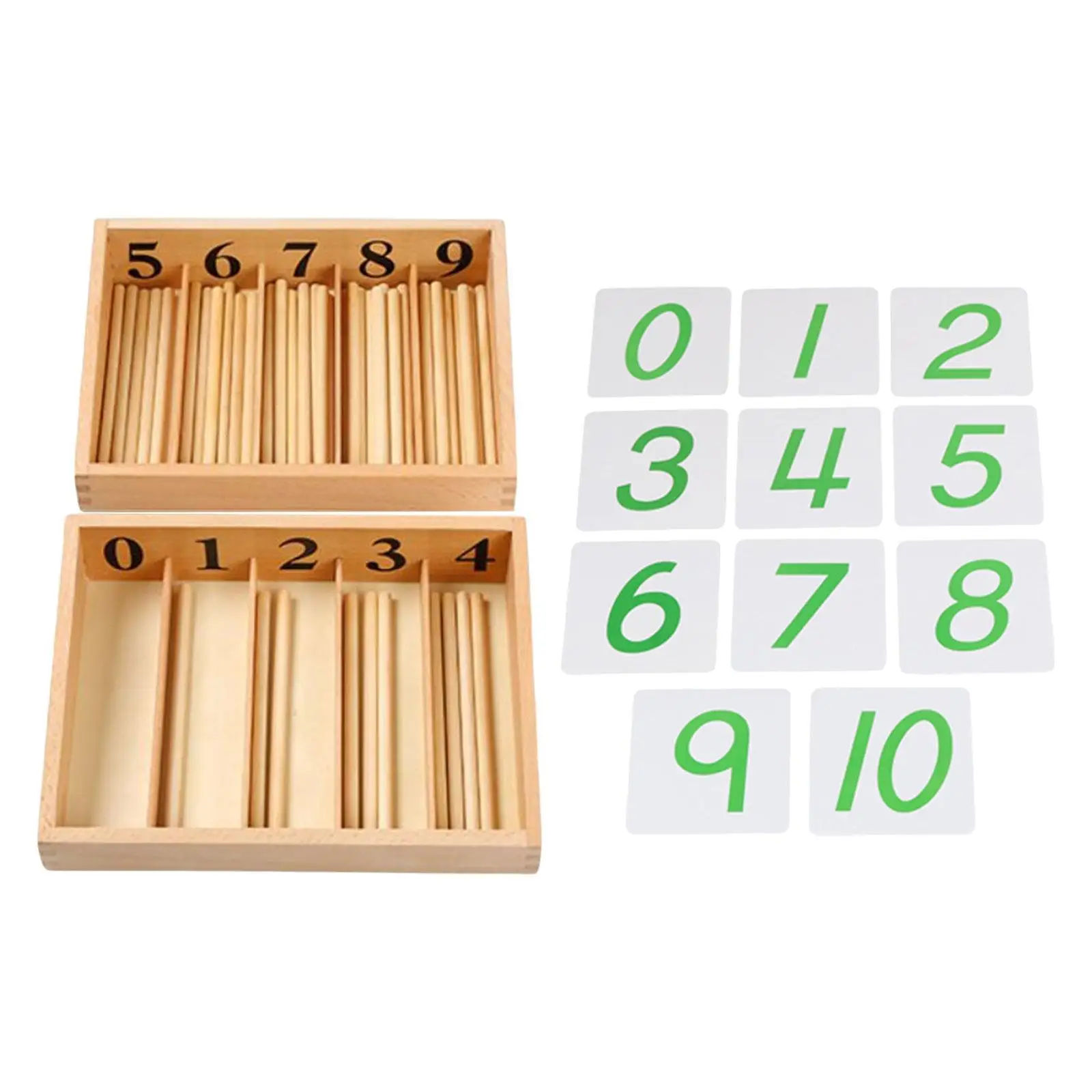 Montessori Spindle Box Kids Early Development Educational Toys Counting Sticks Mathematical Toy Maths Toys for 3 Years Old