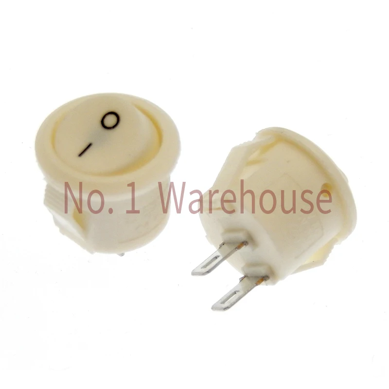 5/10PCS 15MM 16MM Diameter 2PIN RED white black MINI ROUND Push Button rocker Switch ON/OFF power switches 3A/250V 6A/125V